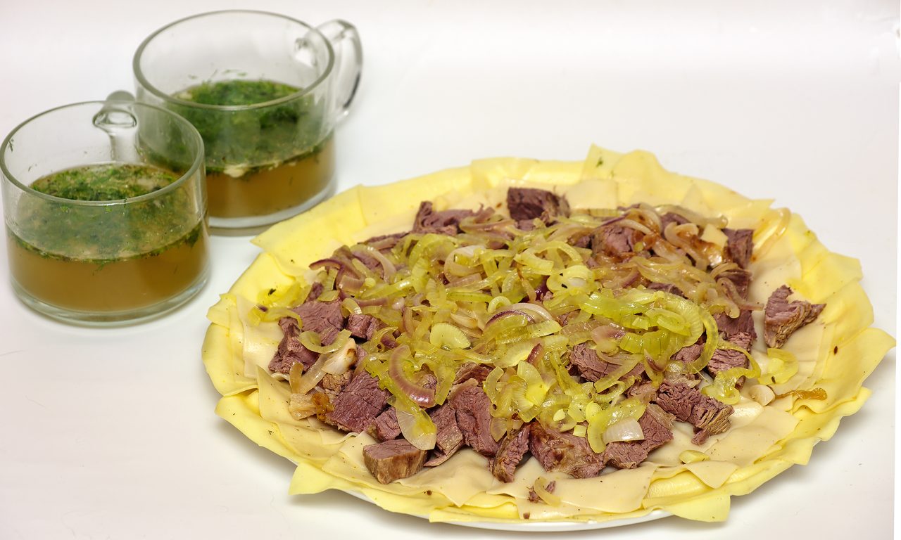 Beshbarmak (Kazakh Boiled Meat and Noodles)