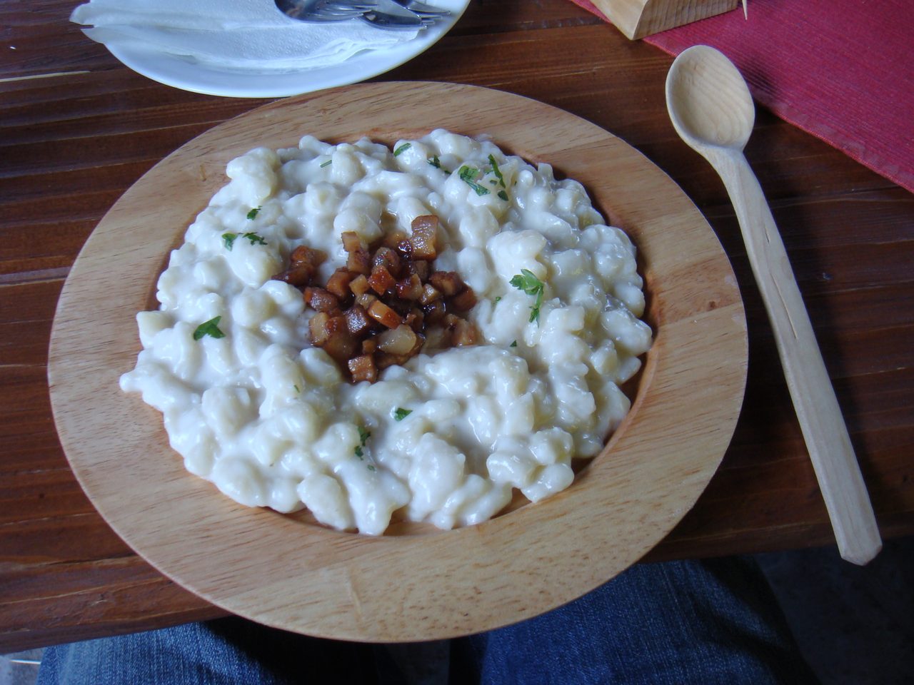 Bryndzové Halušky (Potato Dumplings with Sheep Cheese)