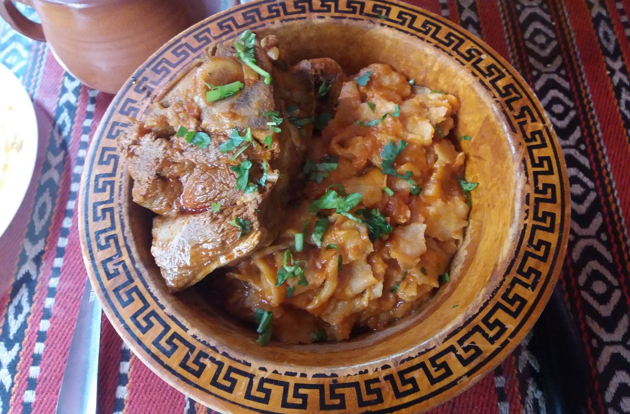 Chakhchoukha (Algerian Torn Flatbread with Lamb and Chickpea Sauce)
