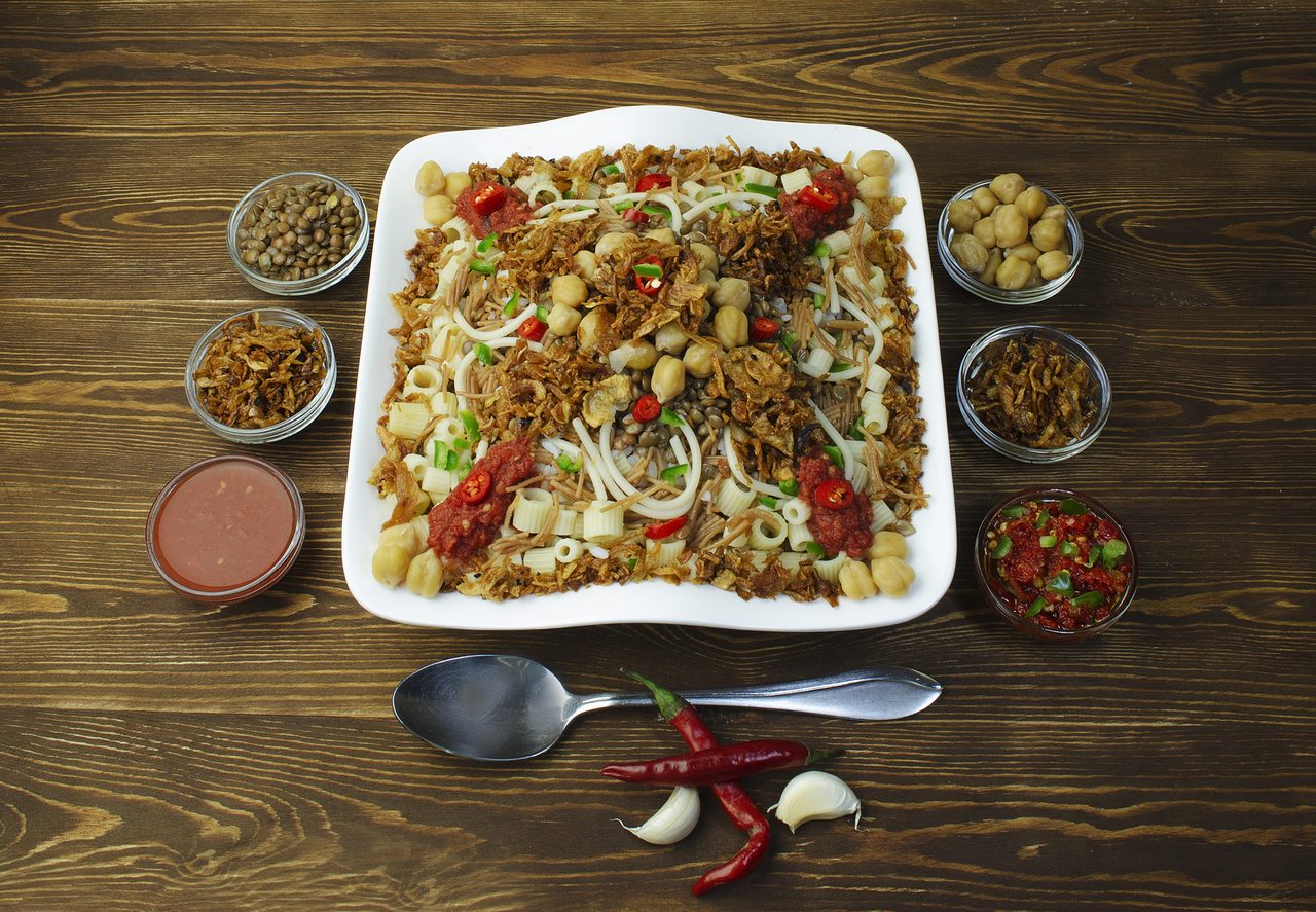 Koshari (Egyptian Rice, Lentils & Pasta)