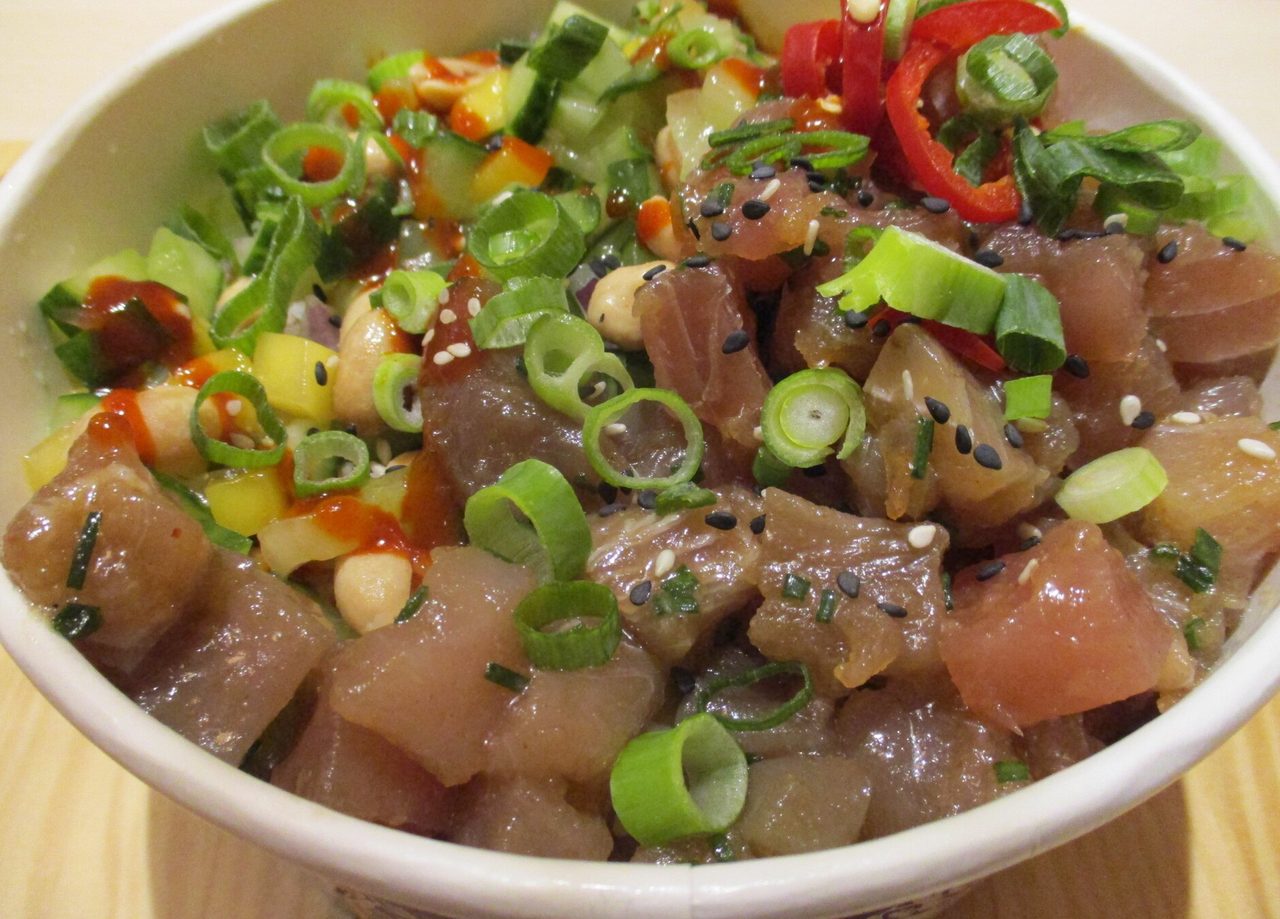 Poke (Hawaiian Cubed Raw Fish with Soy and Sesame)