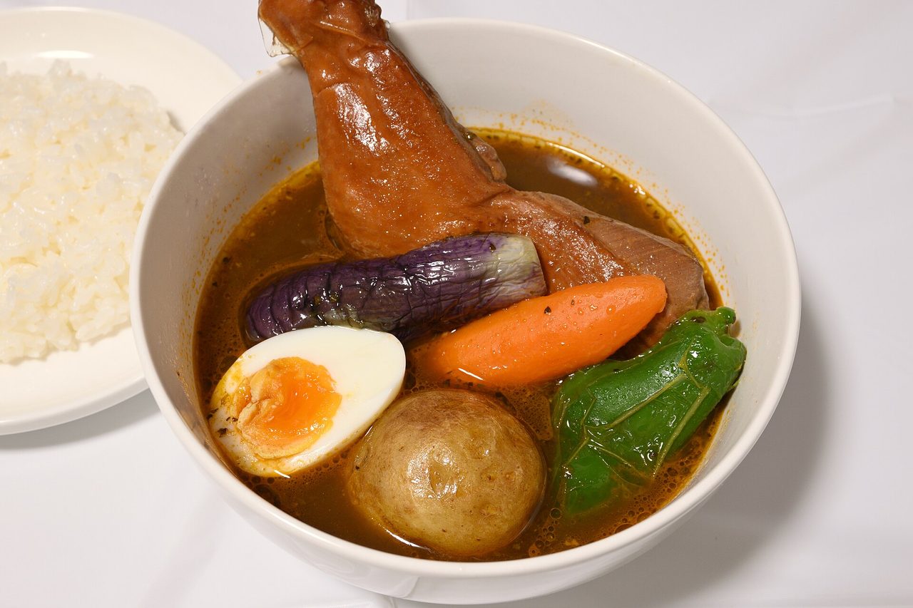 Soup Curry (Sapporo Spiced Broth with Chicken and Roasted Vegetables)